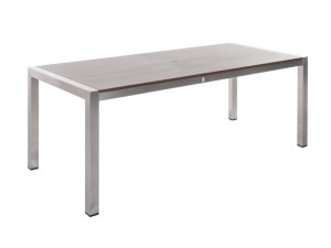 60.00.0376 Стол Kennedy из нержавеющей стали / серый камень с отверстием для зонта 90 x 215 Mbm