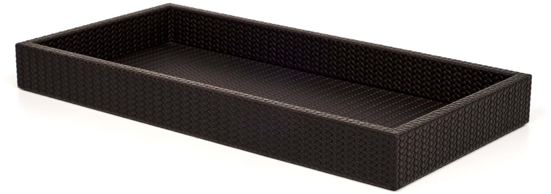 Поднос для мелочей «Самурай» - 35,3X17,5XH, 4 см / зернистая кожа_coffee