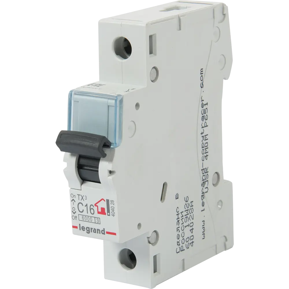 Автоматический выключатель Legrand TX3 1P C16 А 6 кА STLM-2157628