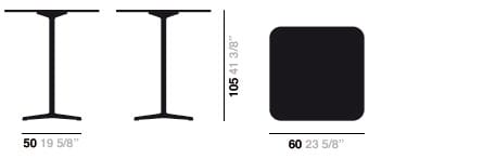 Высокий квадратный стол Arper ARCH-00113736 - Вид №3