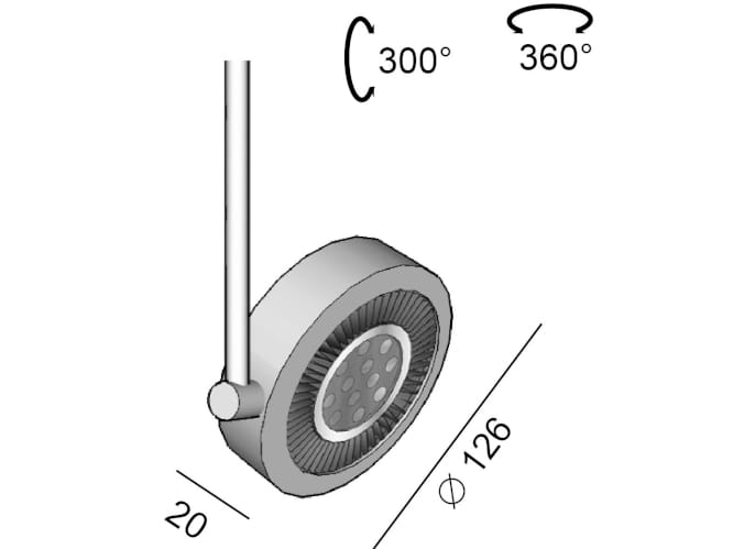 Регулируемый потолочный алюминиевый светодиодный прожектор BEL-LIGHTING ZENITH 7 ARCH-00002279 - Вид №2