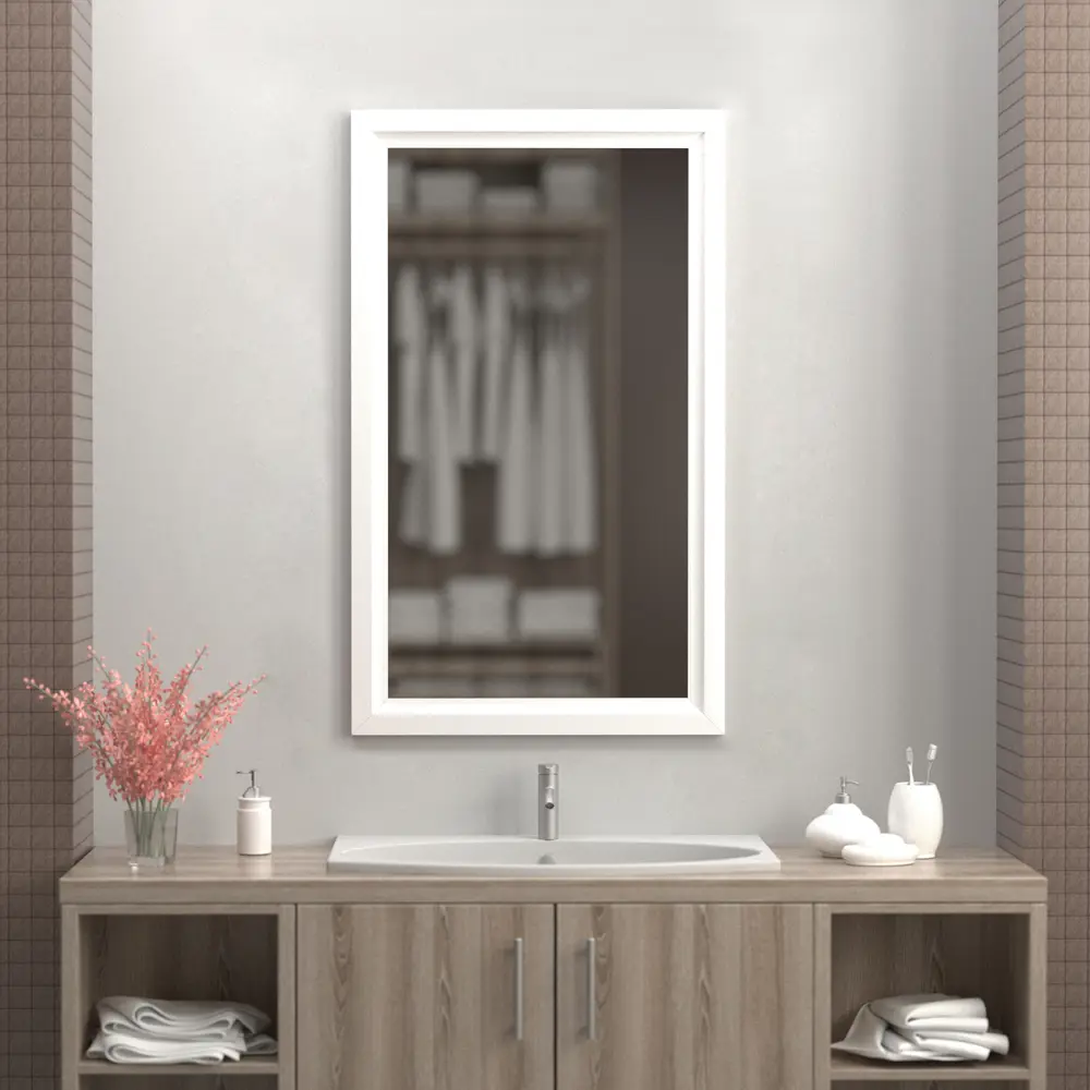 Зеркало 60х100 см цвет белый матовый Santreyd STLM-2185088