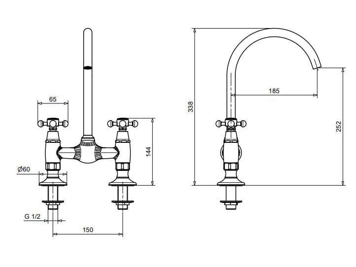 Смеситель для кухни из хромированной латуни Bugnatese Lady ARCH-00035996 - Вид №2