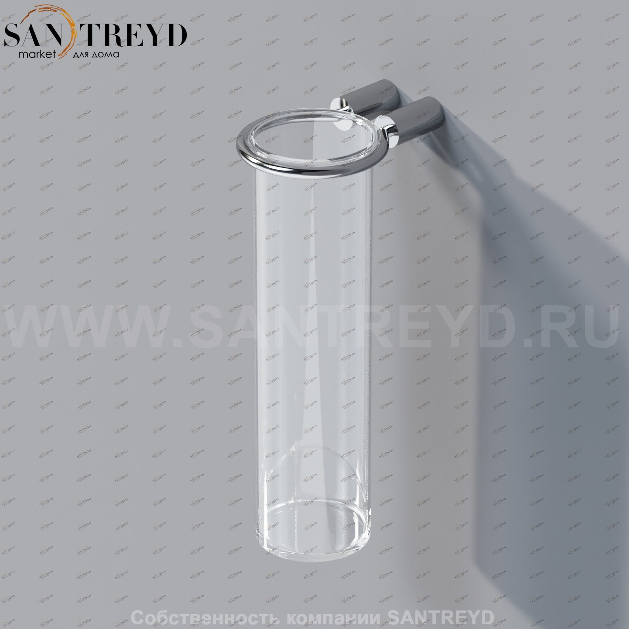 Agape BUCATINI Стелянный контейнер настенный прозрачный ABUC0164