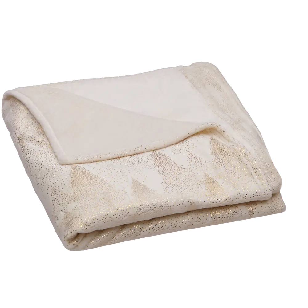 Плед Морозко 180x200 см микрофибра цвет белый с золотом Ardenza Новогодняя STLM-2103283 - Вид №2
