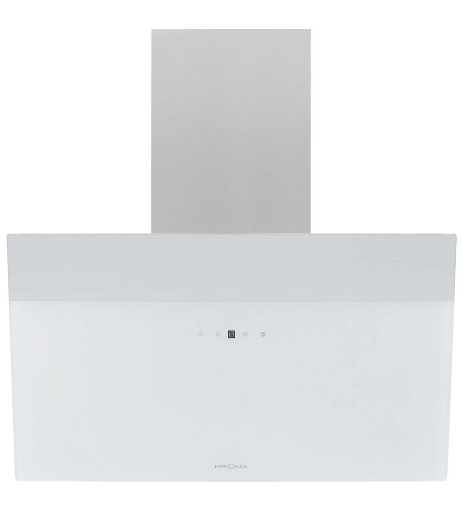 9195718 Вытяжка наклонная KRONA KRISTEN A 600 S белый/серебристый KRONA1 STDN-0016257