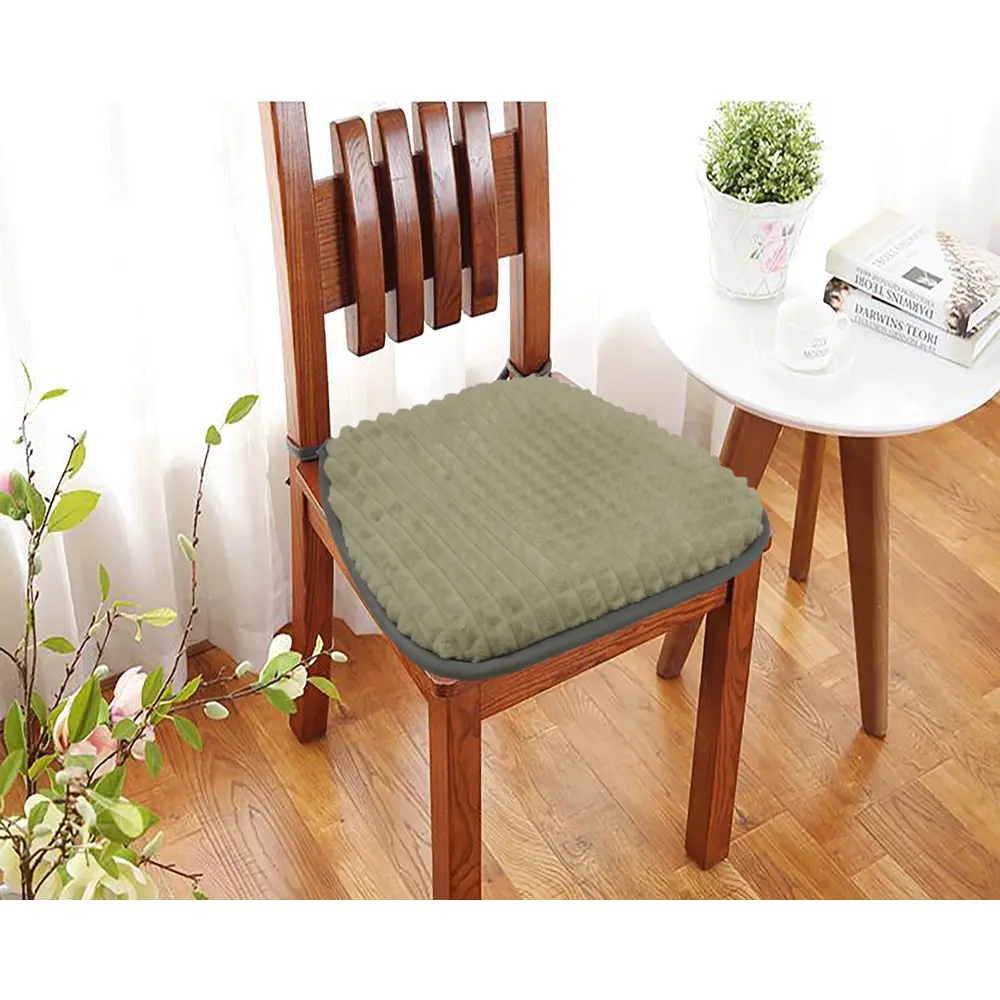 Галета для стула «Плюш» 38х40 см, плюш, цвет коричневый Santreyd STLM-2186348 - Вид №3