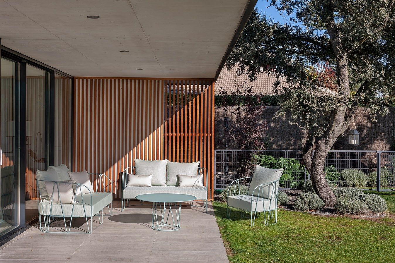 2-местный оцинкованный стальной садовый диван iSimar Lagarto ARCH-00148481 - Вид №4