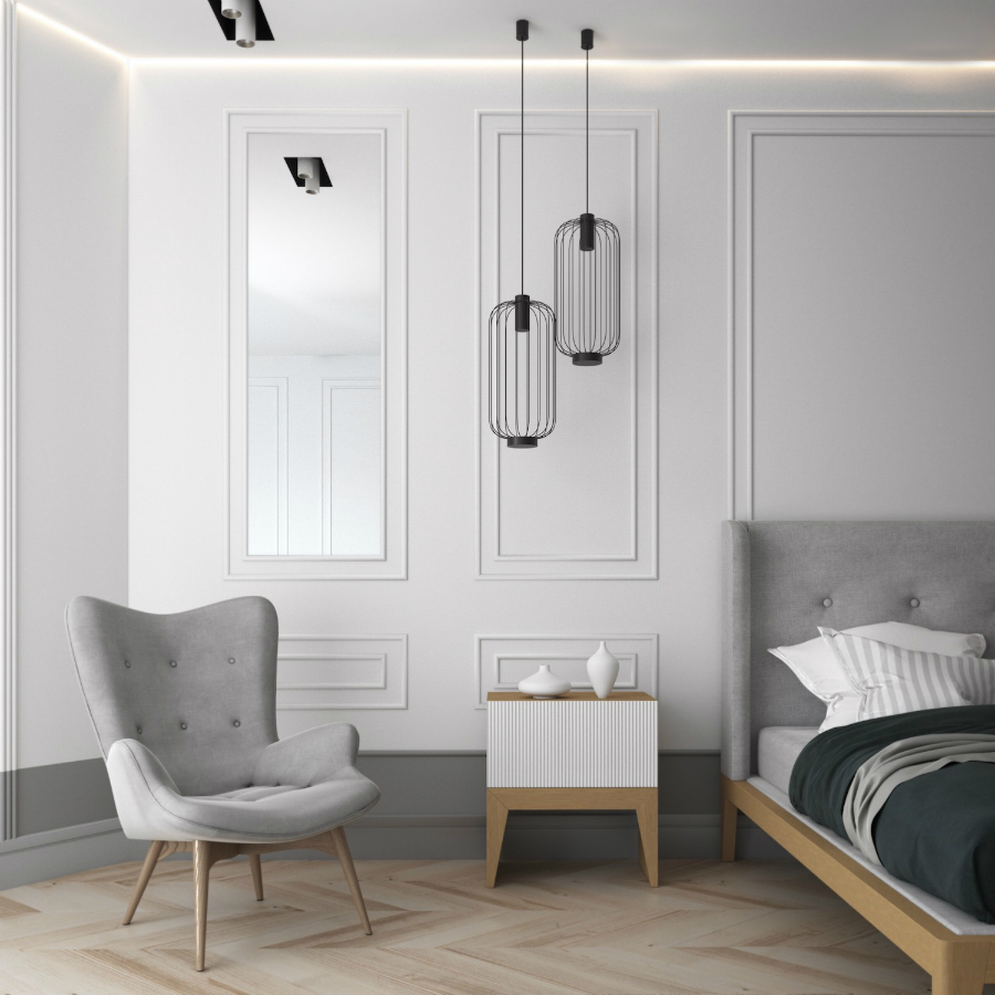 Тумба Still, 1 ящик, дуб, рисунок полоска BraginDesign BR0264Б - Вид №1