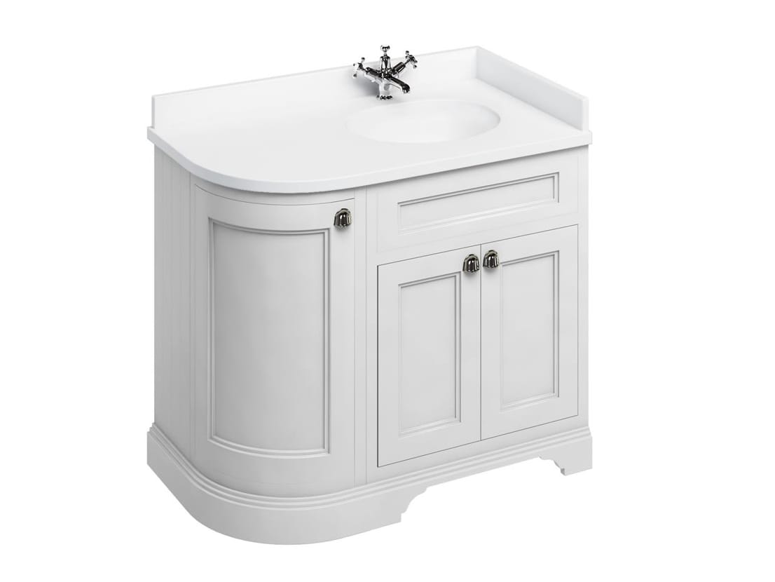 Деревянный угловой умывальник с дверцами Burlington MINERVA ARCH-00071219 - Вид №18