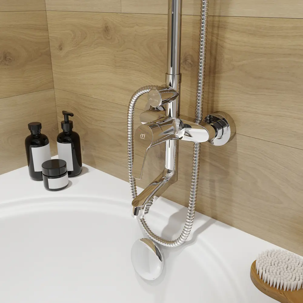 Душевая стойка Milardo Sterm со смесителем 1 режим цвет хром STLM-2114903 - Вид №3