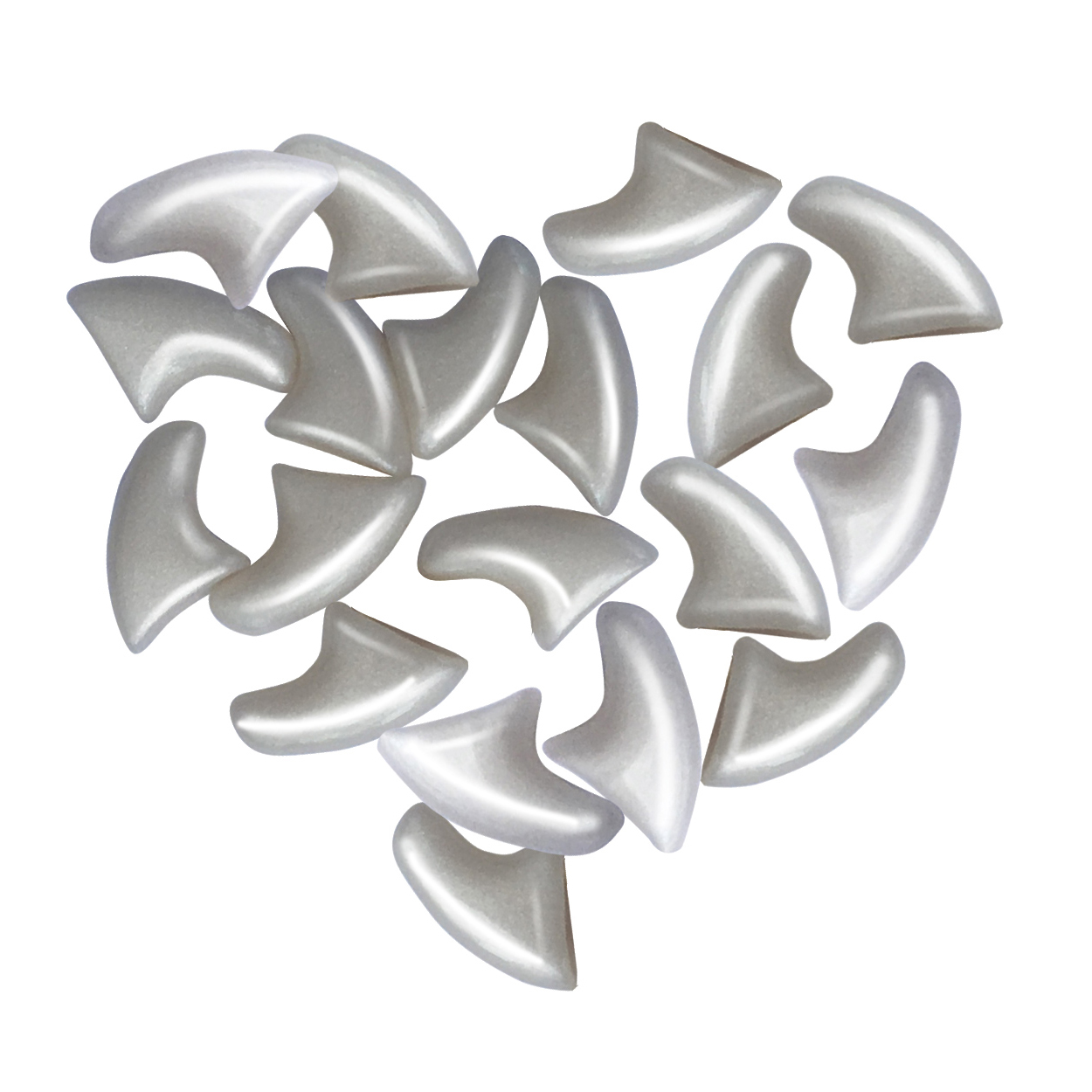 ПР0043872 Мягкие коготки жемчужно-белые 40шт Cliny  - Вид №1