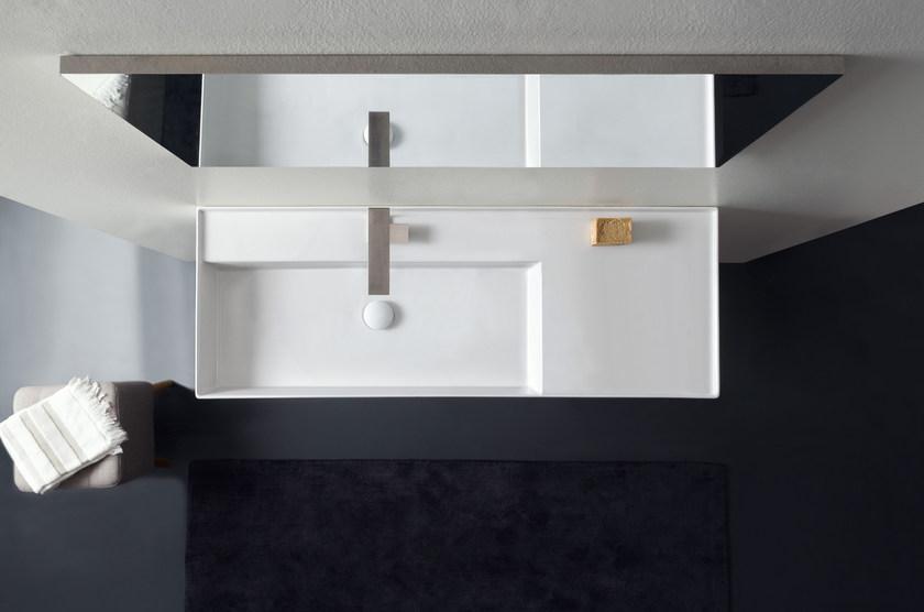 5114 Подвесная раковина настенная овальная Scarabeo Ceramiche Teorema 2.0 белая - Вид №2