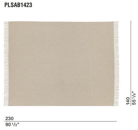 Molteni & C. Однотонный плед из кашемира Gea sun-id-1430465 - Вид №2