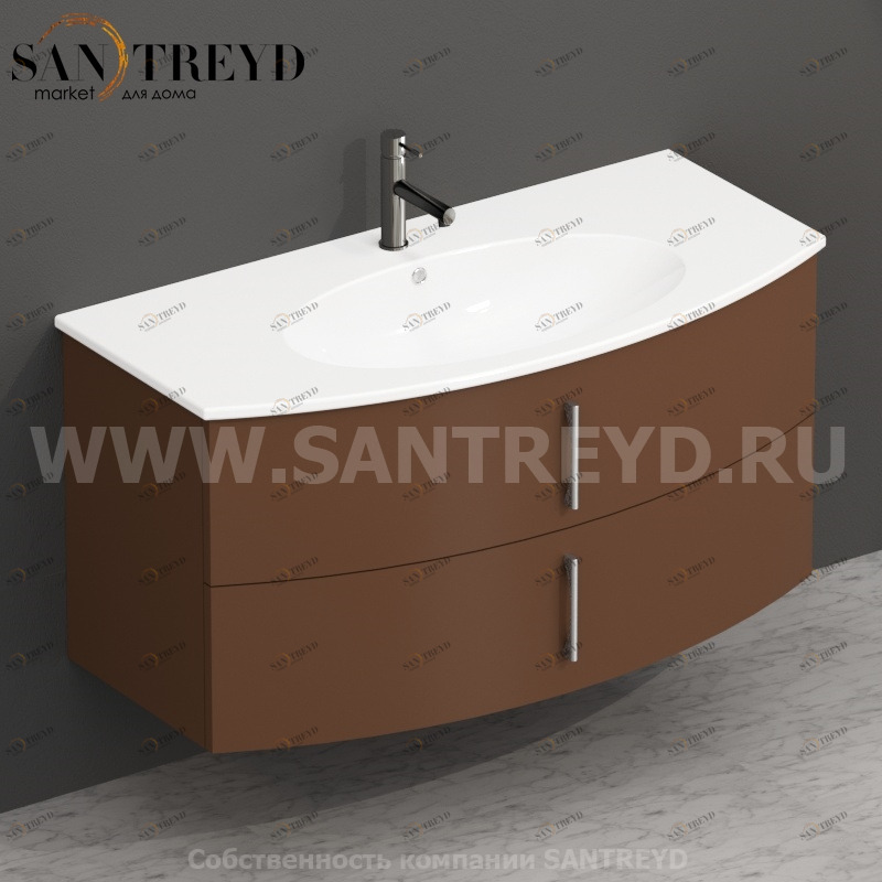 MDMC10Y169 Тумба с двумя ящиками 100 см коричневая Globo 4ALL Италия Ceramica Globo