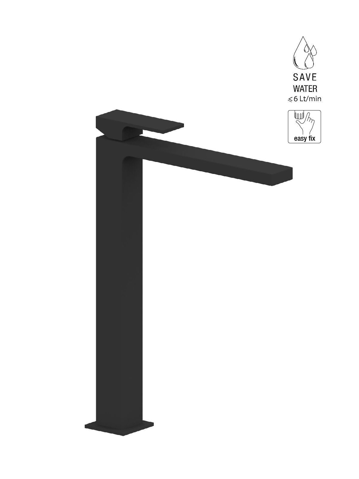 Смеситель для раковины высокого пола с ограничителем расхода Rubinetterie Frattini Vita Due ARCH-00149836 - Вид №6