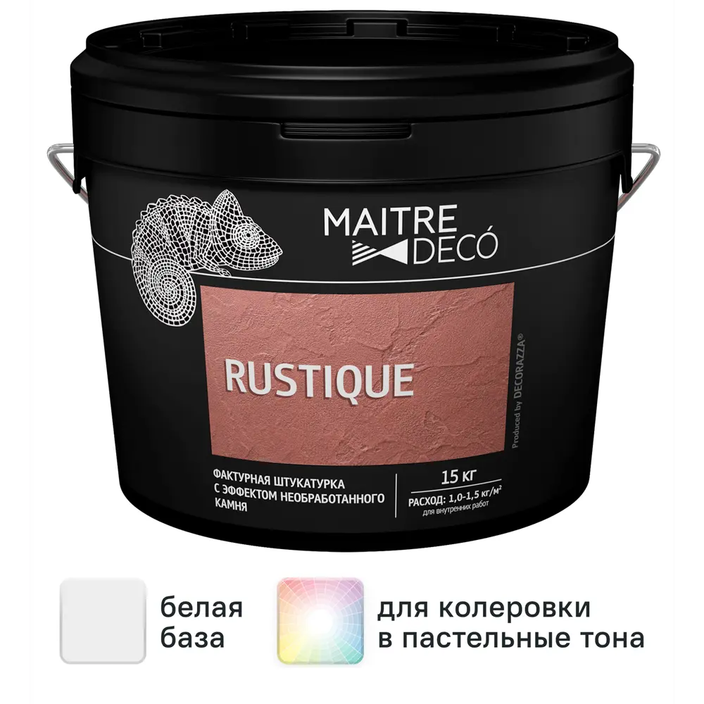 Фактурная штукатурка Maitre Deco «Rustique» эффект необработанного камня 15 кг STLM-2015599