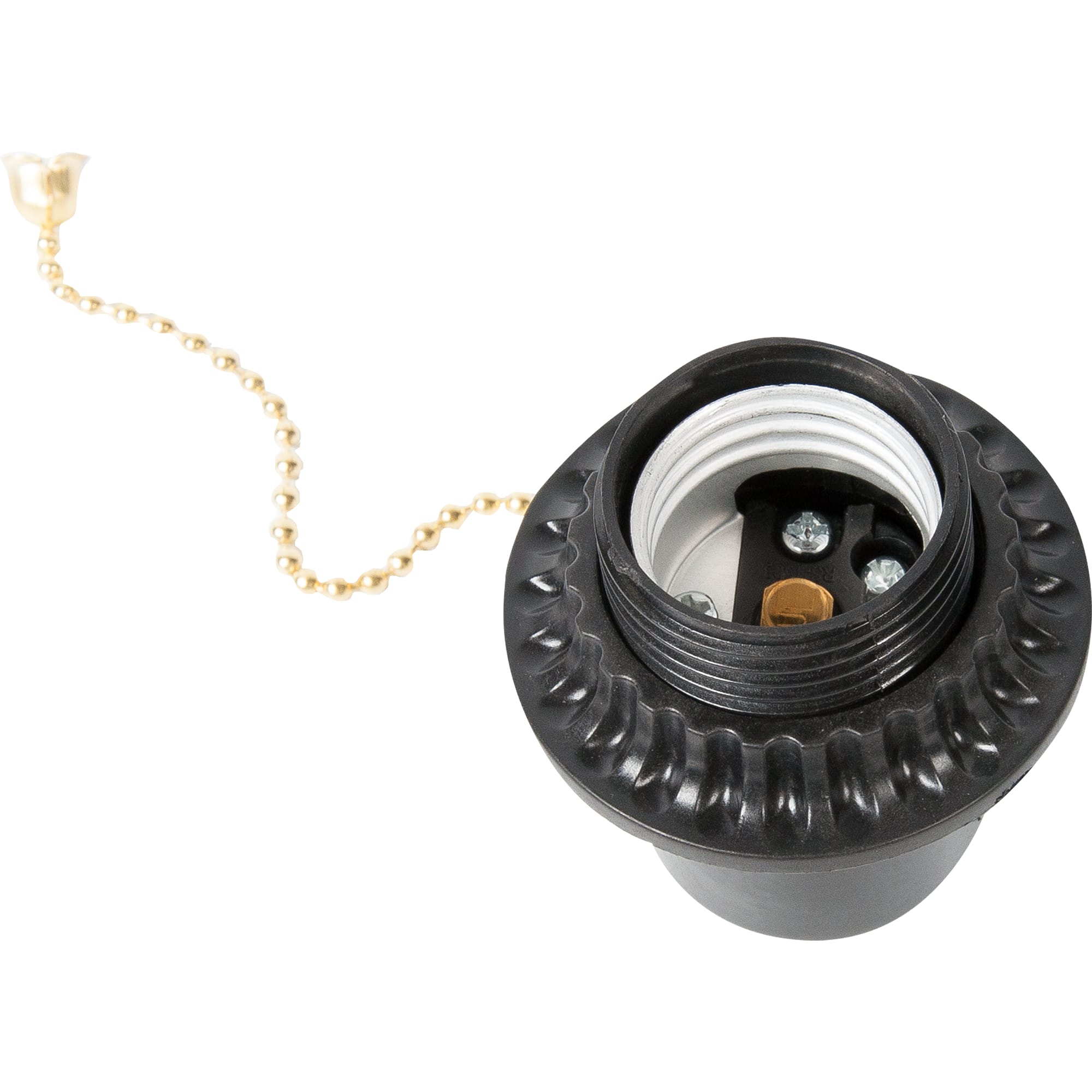 13637932 Патрон пластиковый Е27 с выключателем цвет чёрный Santreyd  - Вид №2