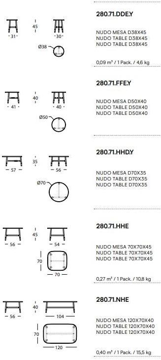 Sancal Табурет / журнальный столик из дерева Nudo sun-id-1494530 - Вид №8