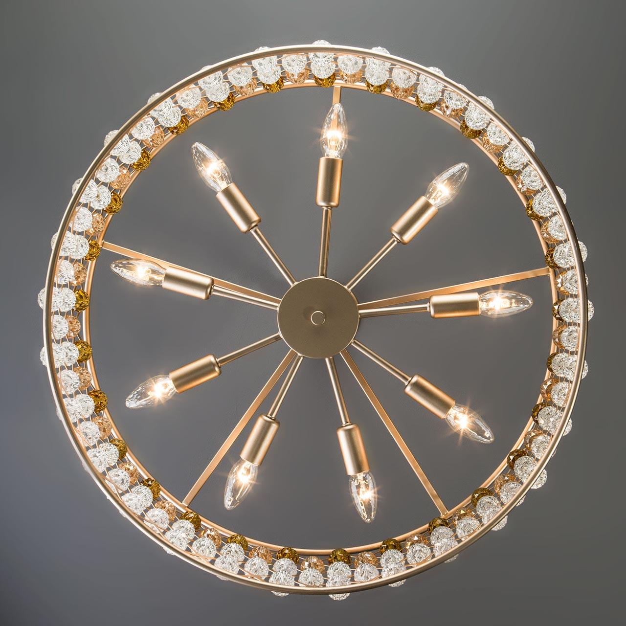 Подвесная люстра Bogates Perline 307/9 Strotskis BOGATES ДИЗАЙНЕРСКИЕ, PERLINE 312431 Желтый  - Вид №3