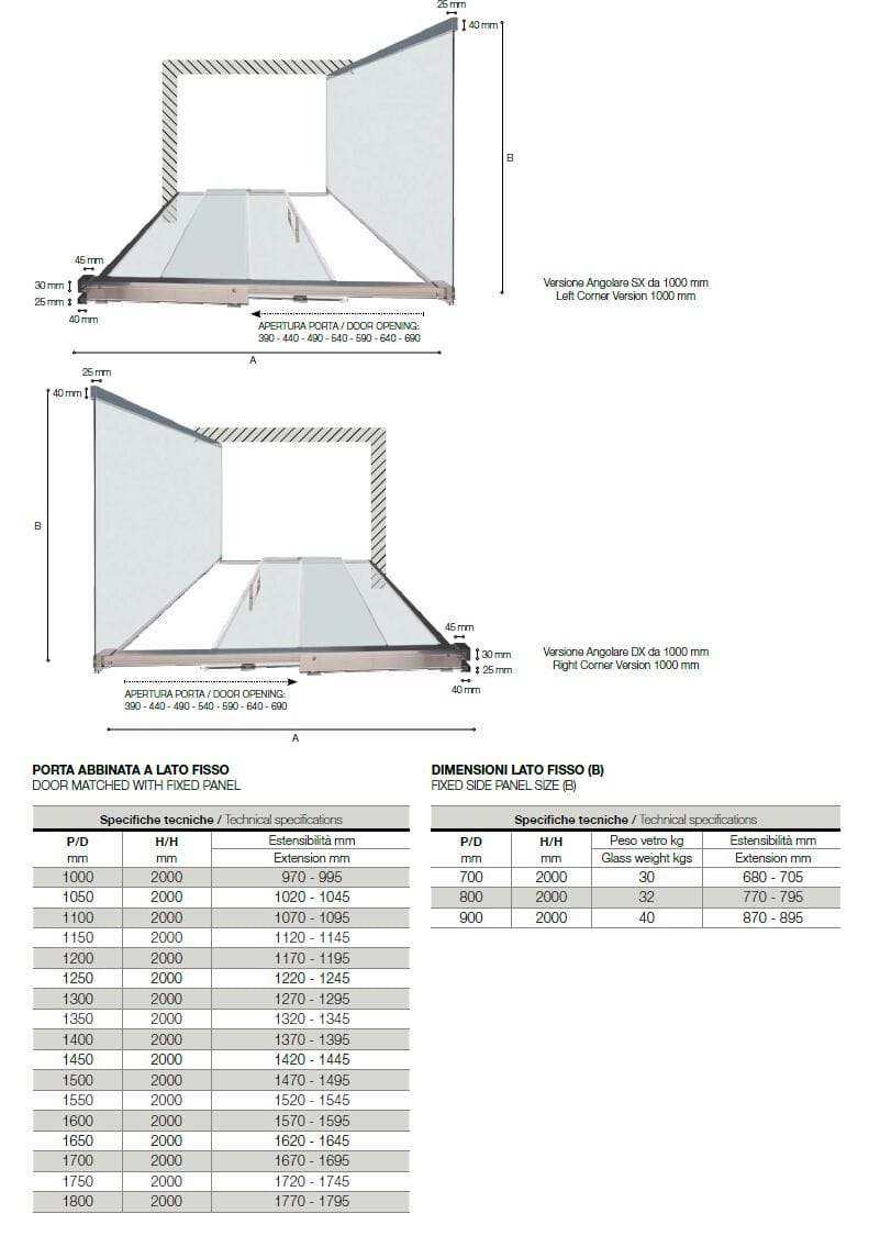 Алюминиевая и стеклянная душевая кабина с раздвижной дверью TAMANACO 8PSC15 ARCH-00009490 - Вид №3