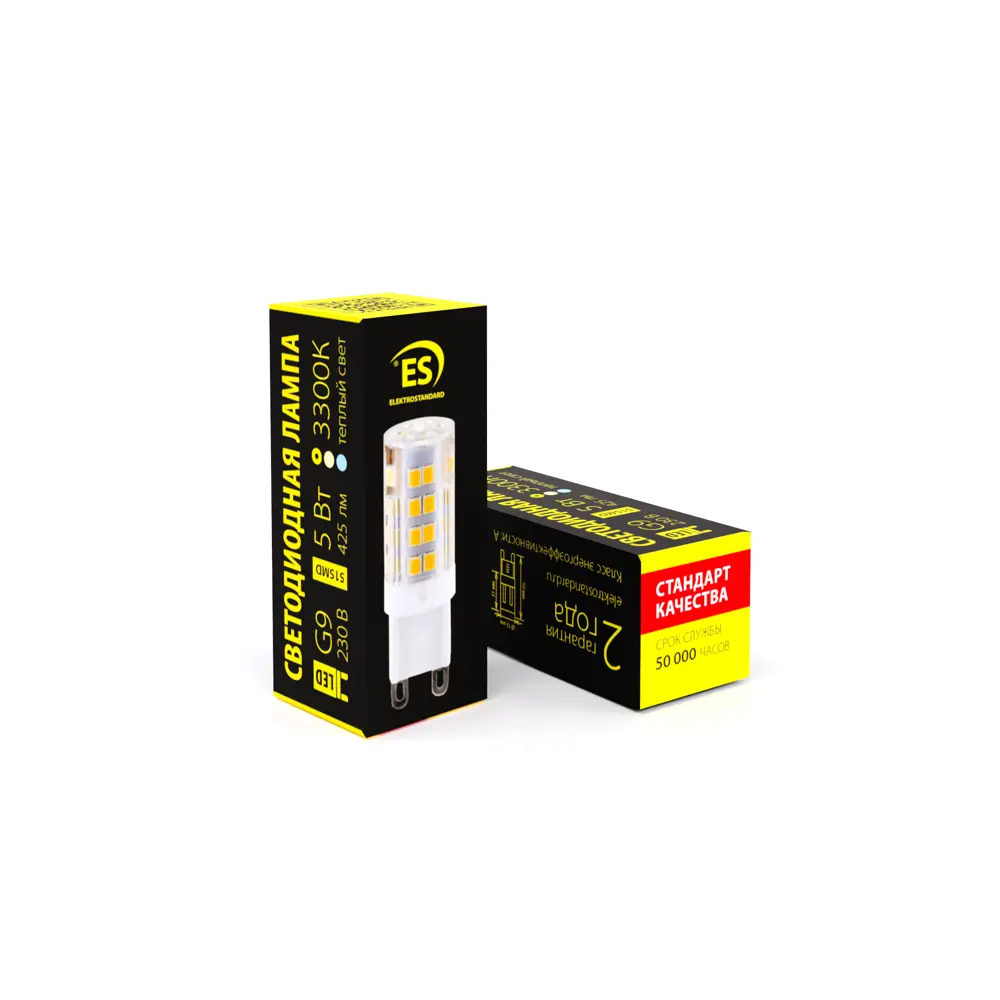 Лампочка светодиодная G9 LED 5W 220V 3300К теплый белый свет 83161306 STLM-2101576 Elektrostandard  - Вид №4