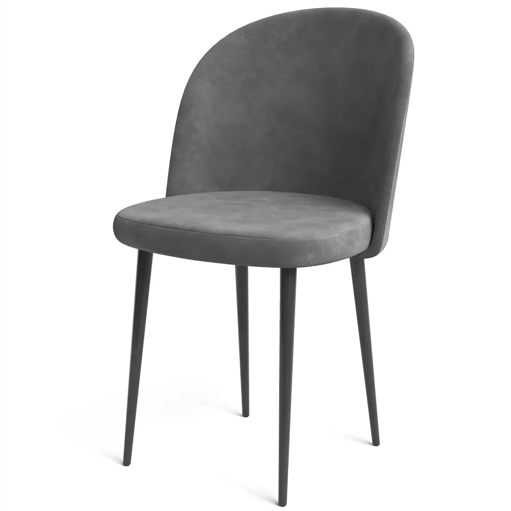 Стул Santreyd Chic — серый велюр на металлическом каркасе 89377849 STLM-1427207 - Вид №1