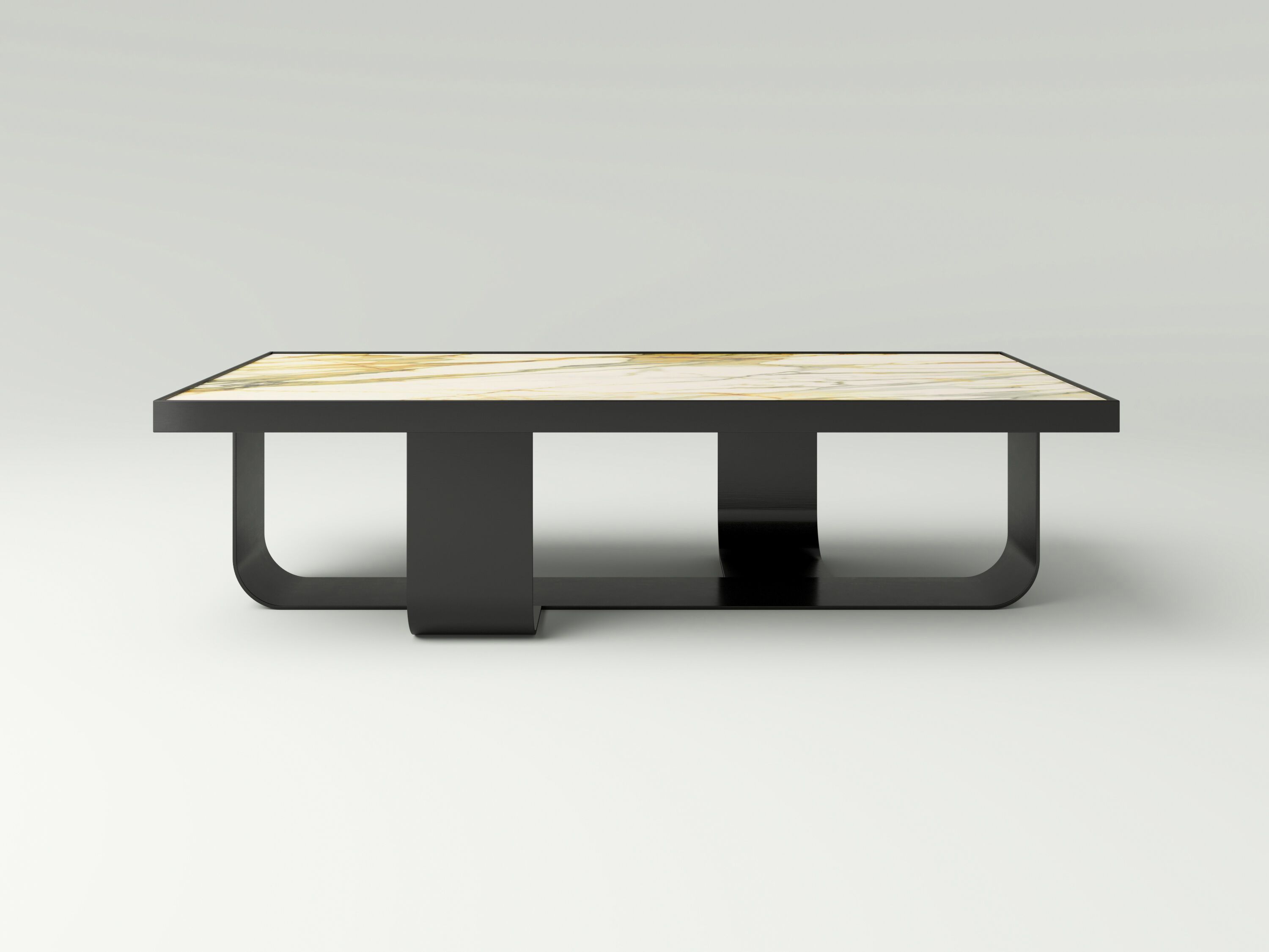 Прямоугольный стальной журнальный столик с керамической столешницей NITZAN HOME WALTER ARCH-00135827