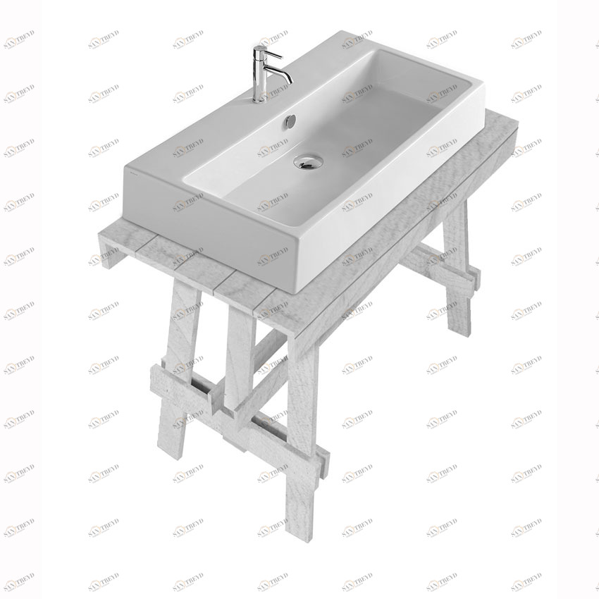 Структура под раковиной 120 см Белый 6123BI GALASSIA Plus design