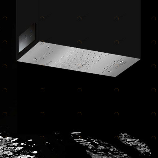 Тропический душ 950х400 PIASRET9502CNT_IXS Geda Nextage Shower Plates с двумя каскадами, небулайзерами и хромотерапией Душевая головка Shower Plates PIASRET9502CNTIXS