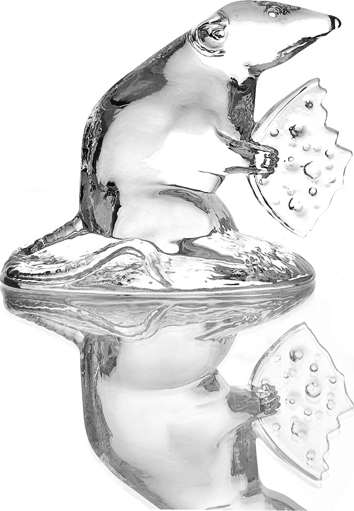 10635921 Гусевской Хрустальный Завод им. Мальцова Декоративное изделие "Крыса" Хрусталь 