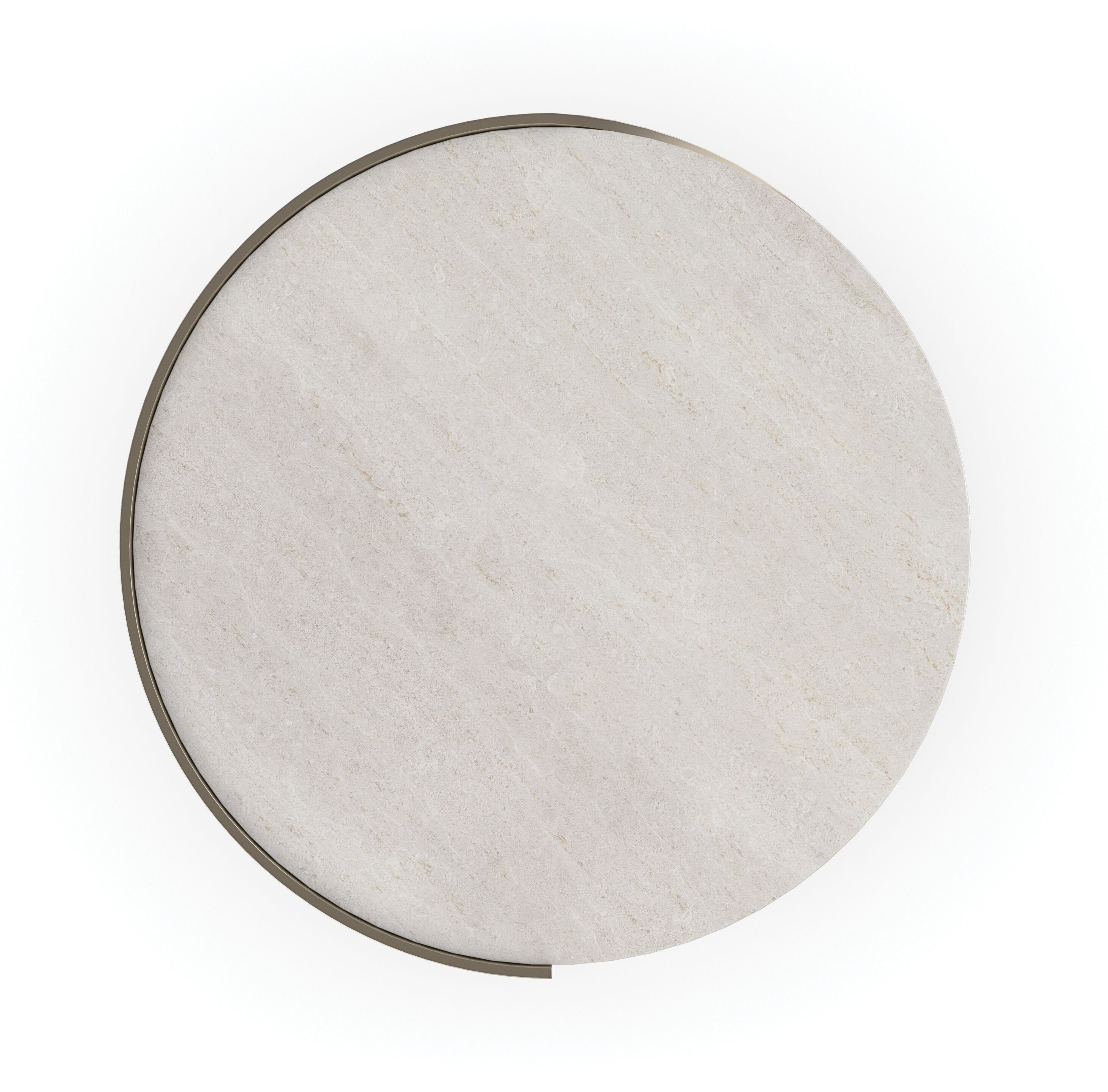 Высокий круглый журнальный столик из травертина Caracole NAUTILUS ARCH-00068754 - Вид №3