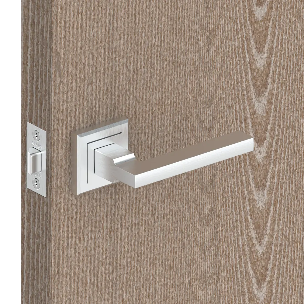 Дверные ручки Punto Vector QL/HD SSC-16, без запирания, комплект, цвет сатин хром STLM-2020324 - Вид №8