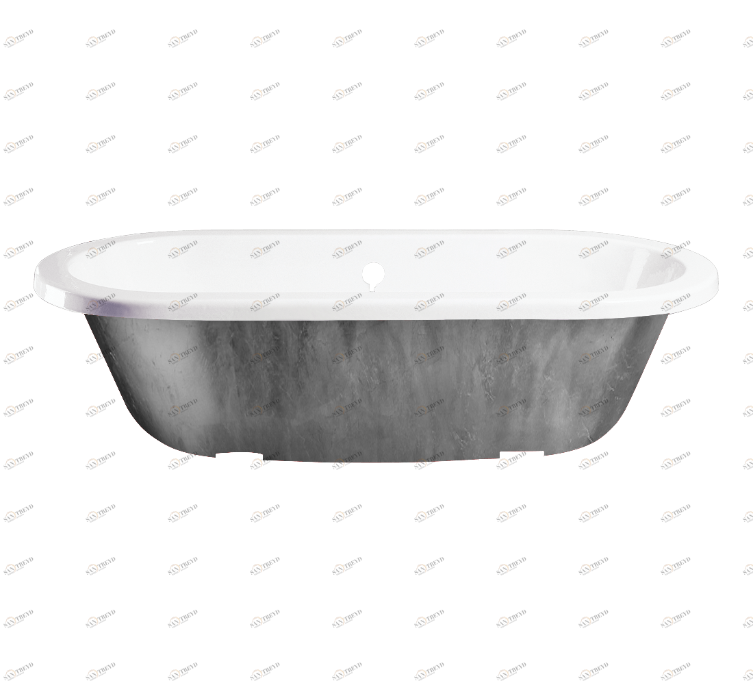 Gentry Home Bexley Cast iron bathtubs with feet Серебряный лист GH103233 