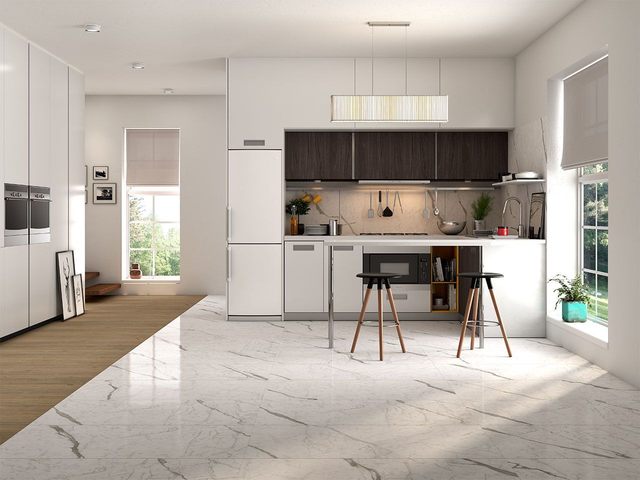 Пол / керамогранит с мраморным эффектом Kaleseramik плиты ARCH-00065407 - Вид №1