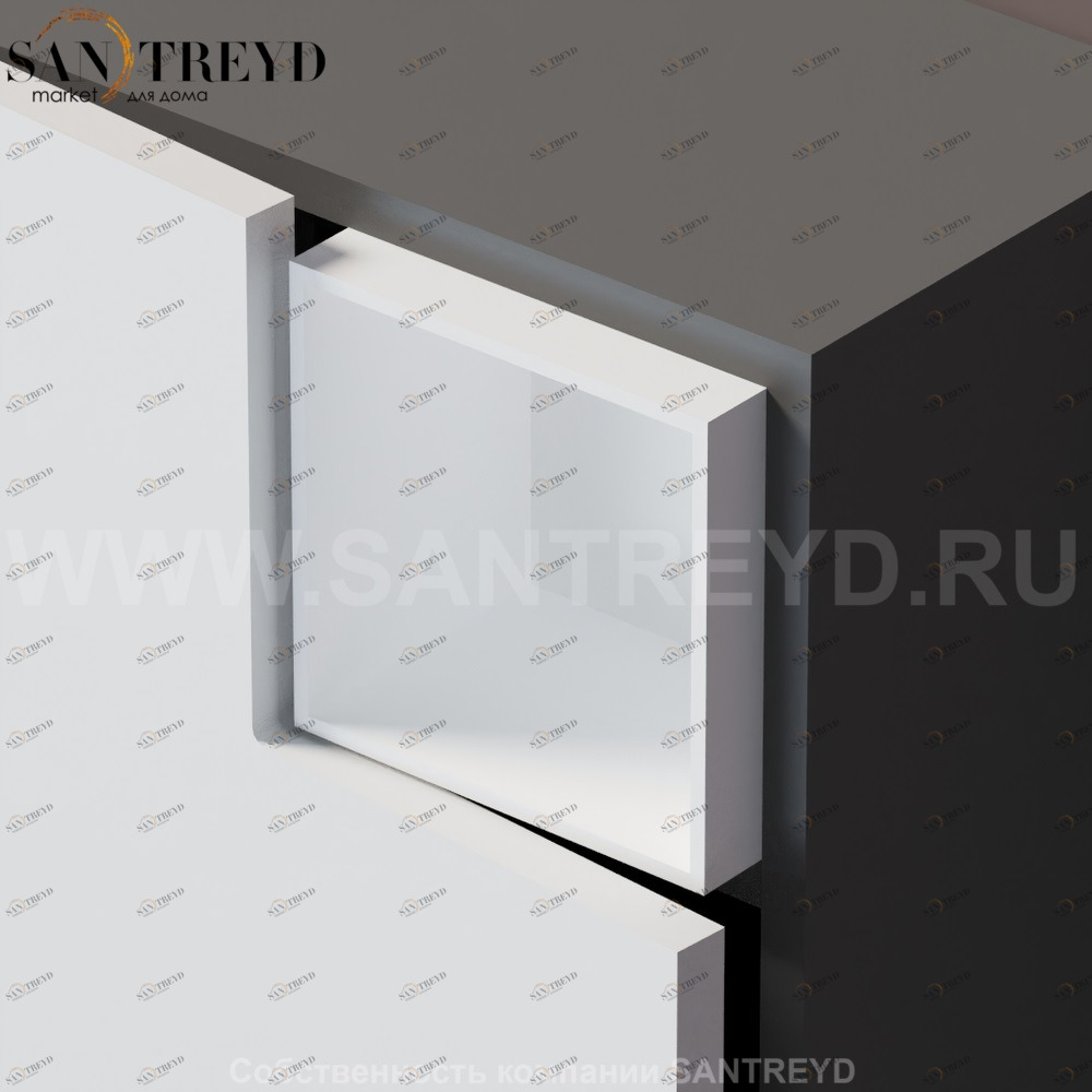 FLAT V Мыльница/полка из искусственного камня белая CEM1818Z Agape