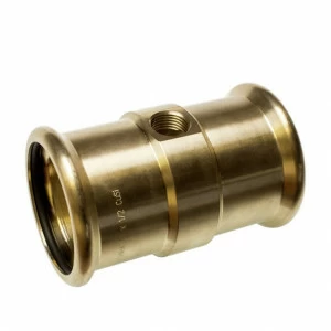 18270FC410834 SANHA 8270FC4 пресс-фитинг, бронза, муфта с двумя отверстиями с резьбой 108,0x3/4 мм