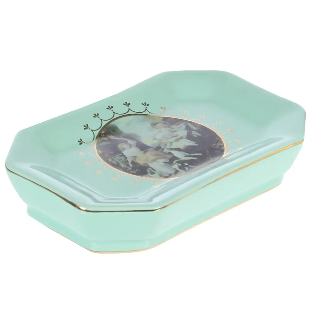 Мыльница настольная «Classico» керамика цвет зелёный Santreyd STLM-2202550