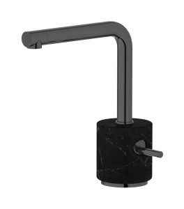 Смеситель для раковины на 1 отверстие в комплекте с донным клапаном WE ARE IB mm200cf_2 Black Chrome Marmo