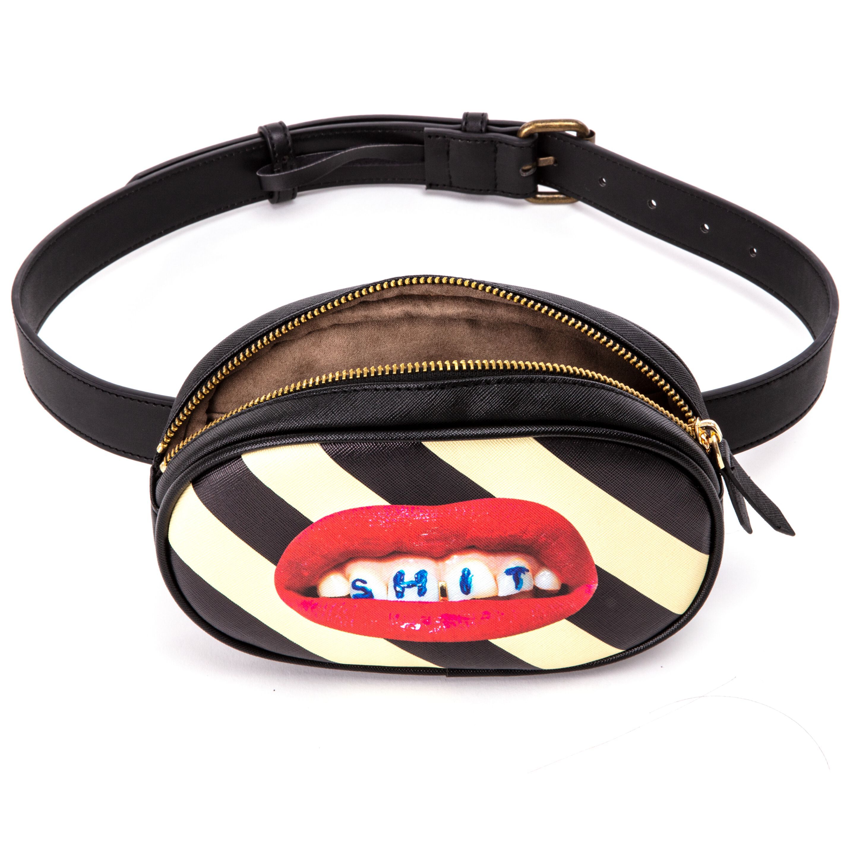 Сумка из синтетического материала Seletti SHIT STRIPED ARCH-00140464 - Вид №2