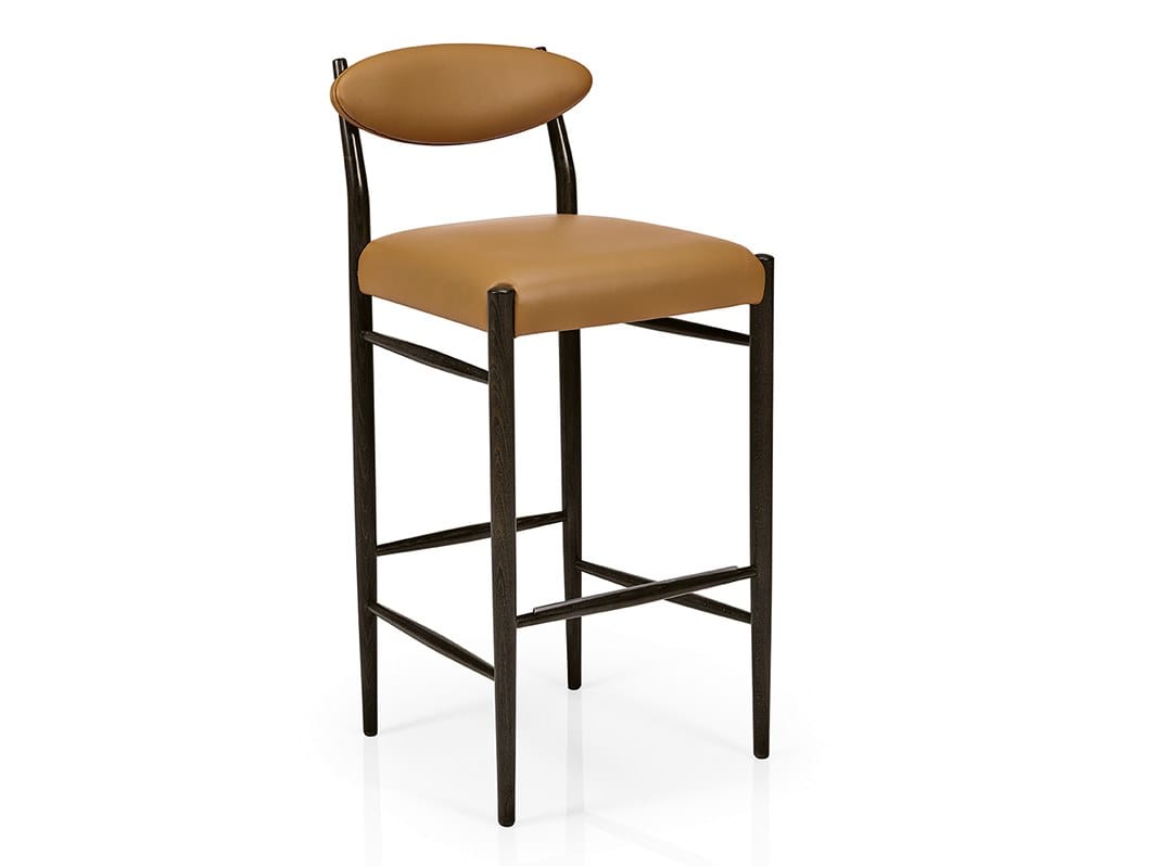 Деревянный мягкий барный стул с подставкой для ног More Contract Wink ARCH-00058999