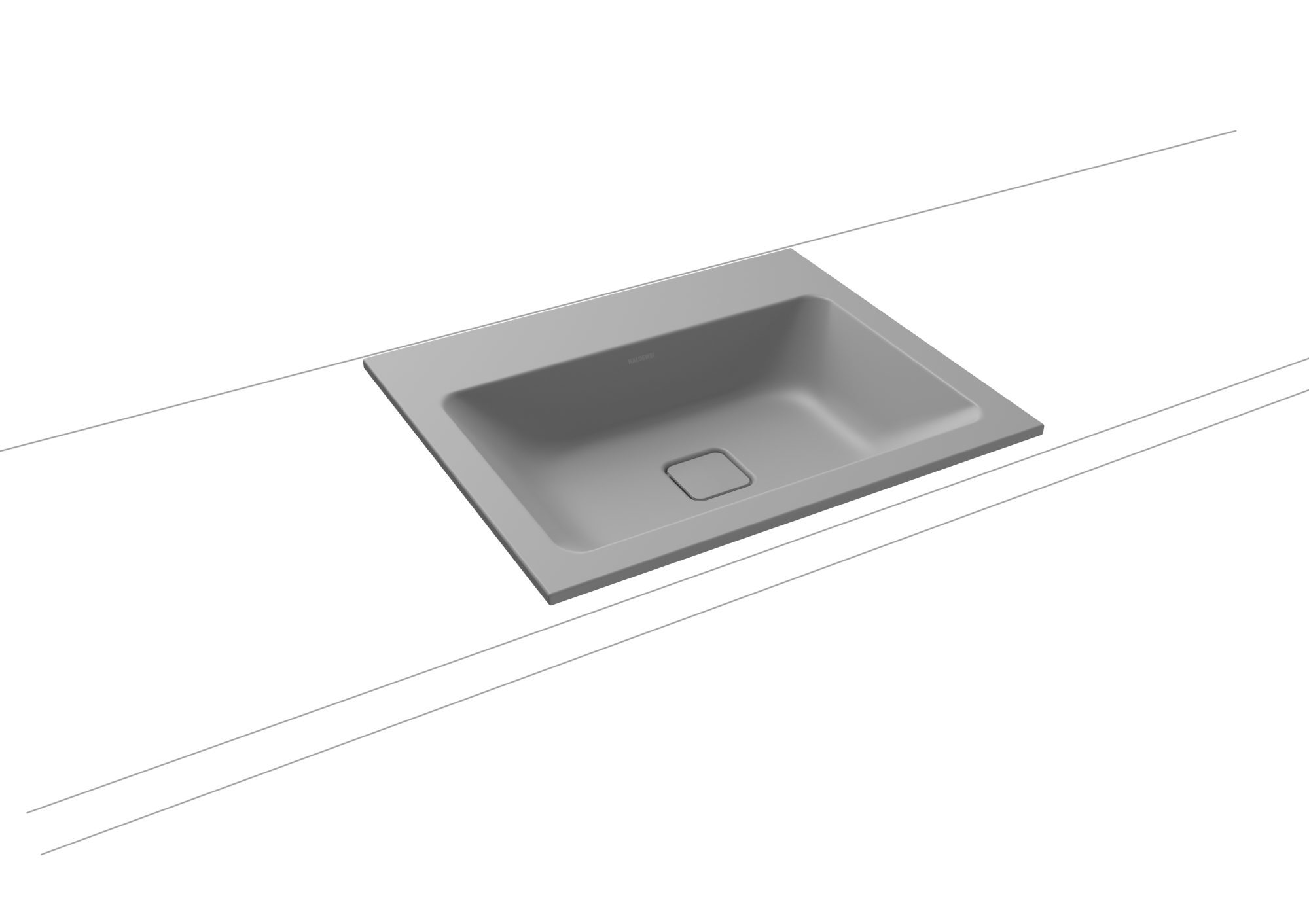 Умывальник KALDEWEI Сталь эмалированная 3080 453 холодный серый 30 30803319453