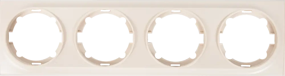 ONEKEYELECTRO Florence - рамка на 4 поста бежевая для розеток и выключателей 82127002