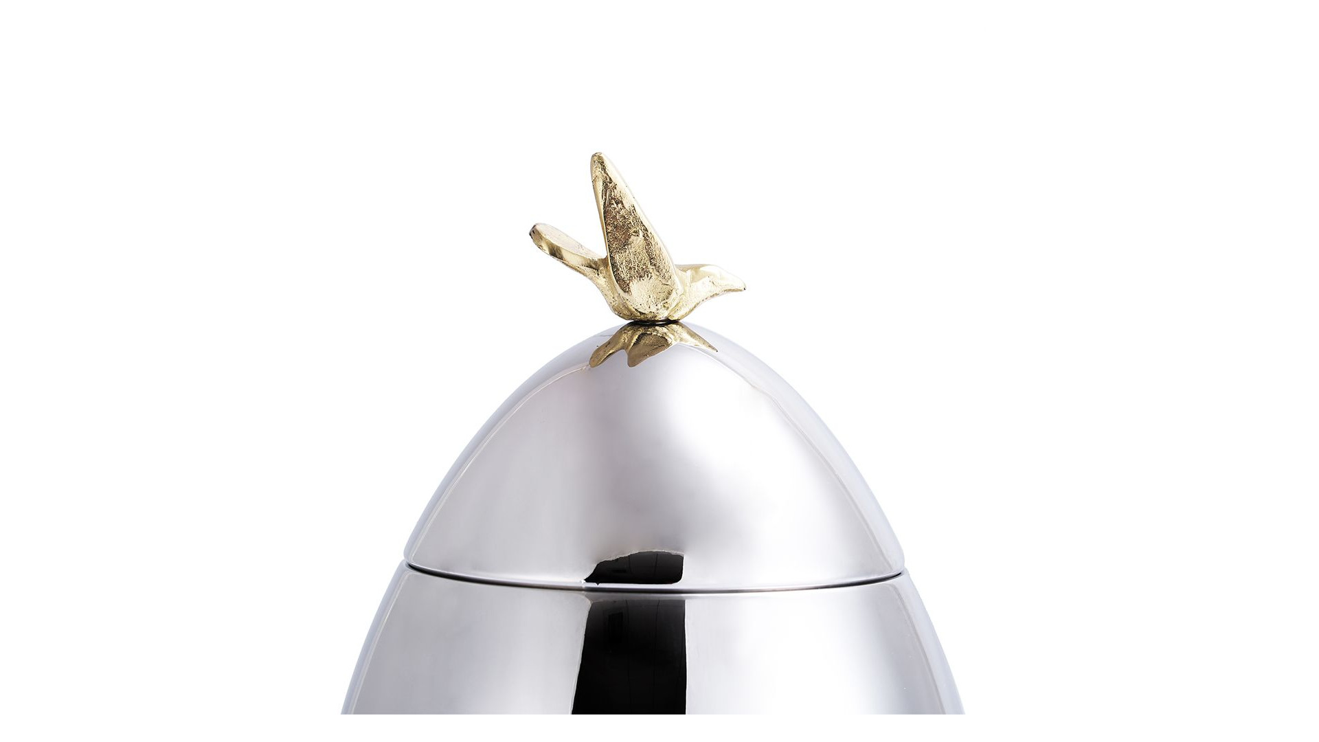 10642336 Michael Aram Банка с крышкой Michael Aram "Голубь мира" 18см (серебрист.) Сталь нержавеющая  - Вид №1