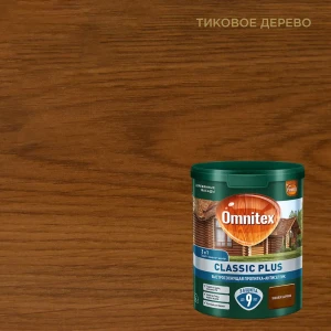 Omnitex Classic Plus - защитный антисептик для дерева тик 0.9 л 89438537