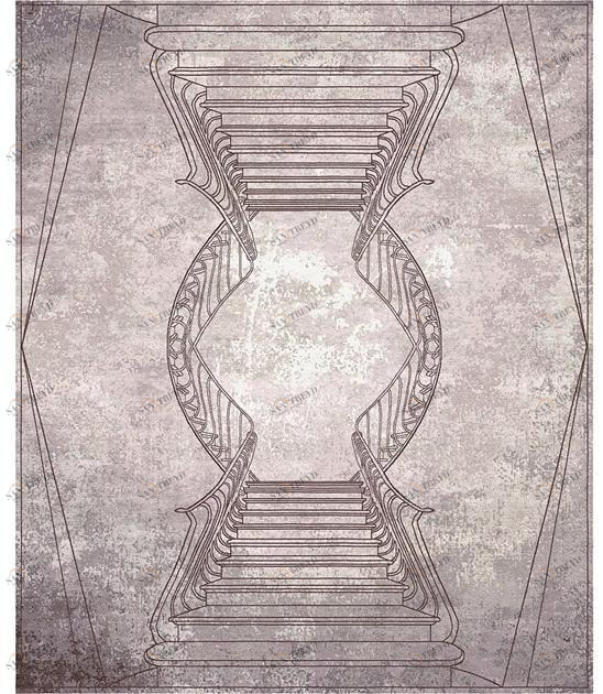 Tapis Rouge Прямоугольный коврик ручной работы La scala Tr1237