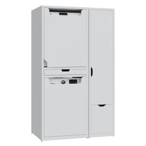 Стирально-сушильная машина и шкаф для швабры /