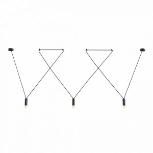 Светильник потолочный светодиодный на 3 лампы черный Davida MOD035PL-03B TECHNICAL TECHNICAL 00-3957061 Черный