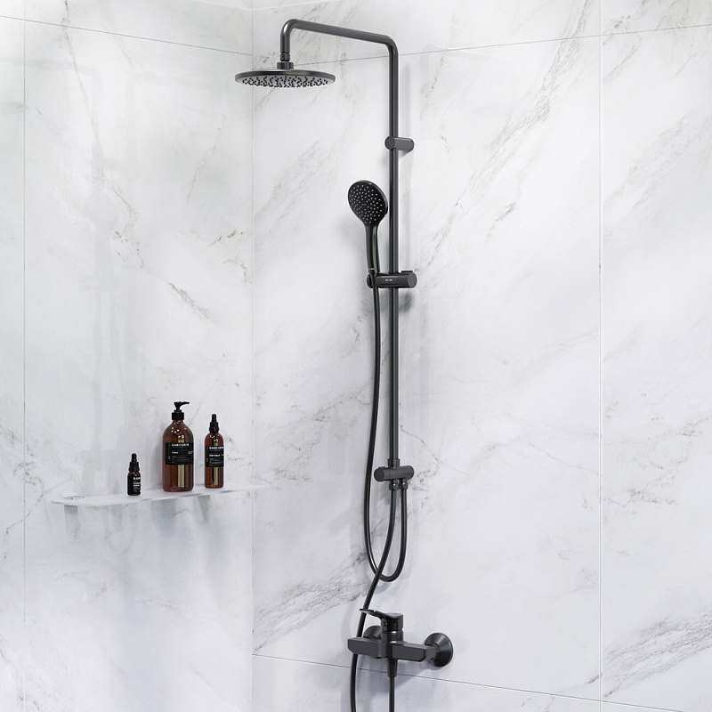 F42885A24 набор 2в1: см-ль д/душа верхний душ d 220 мм ручн.душ 110 мм 1 ф-ция душевая шт AM.PM X-Joy  - Вид №1