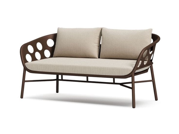 2-местный алюминиевый садовый диван с порошковым покрытием и тканью DRIGANI Bubble ARCH-00042860